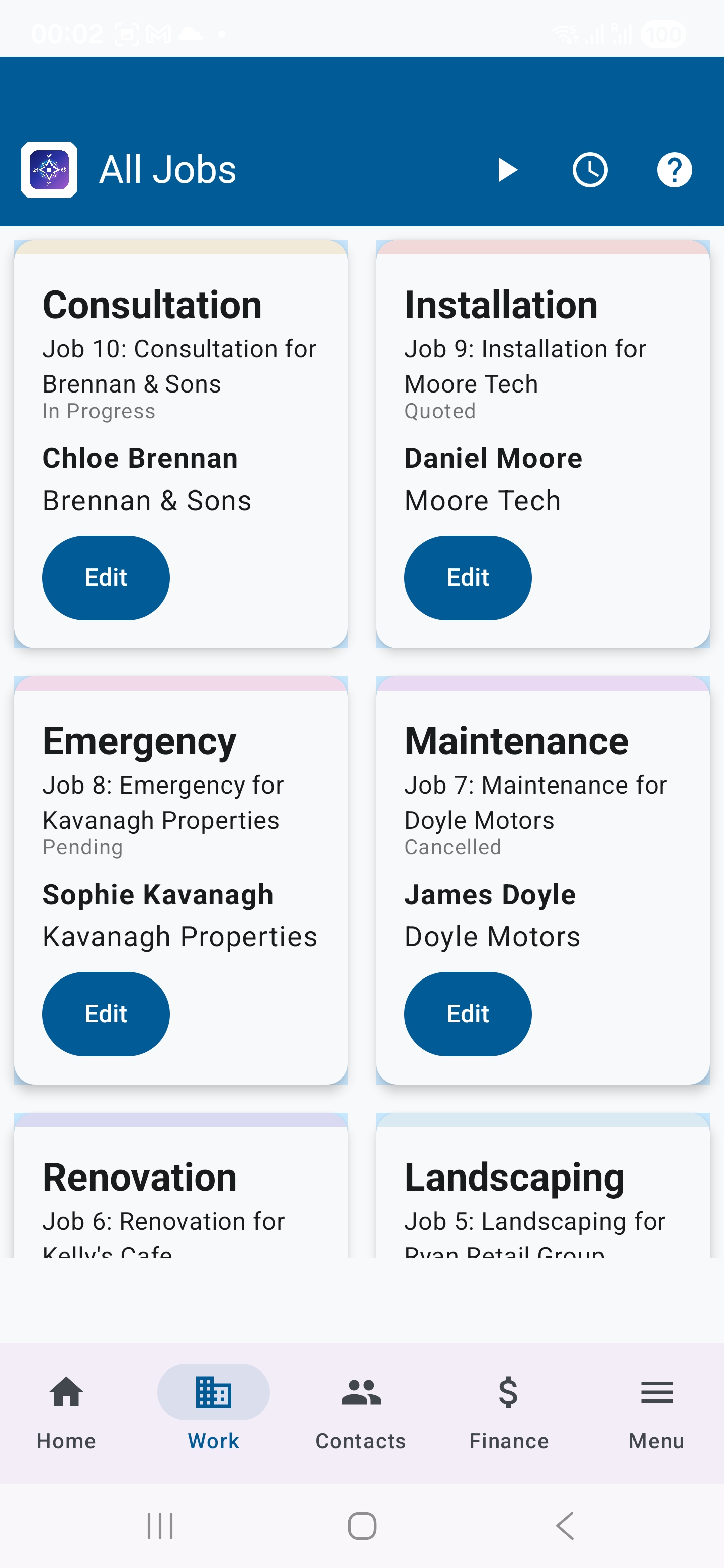 Pocket Office Pro Job Management Preview